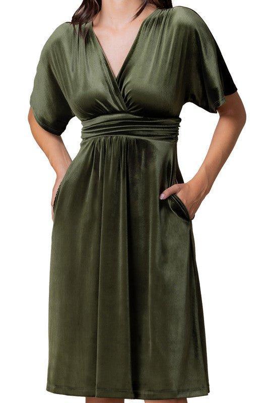 Angelic Velvet Cocktail Dress Product Image