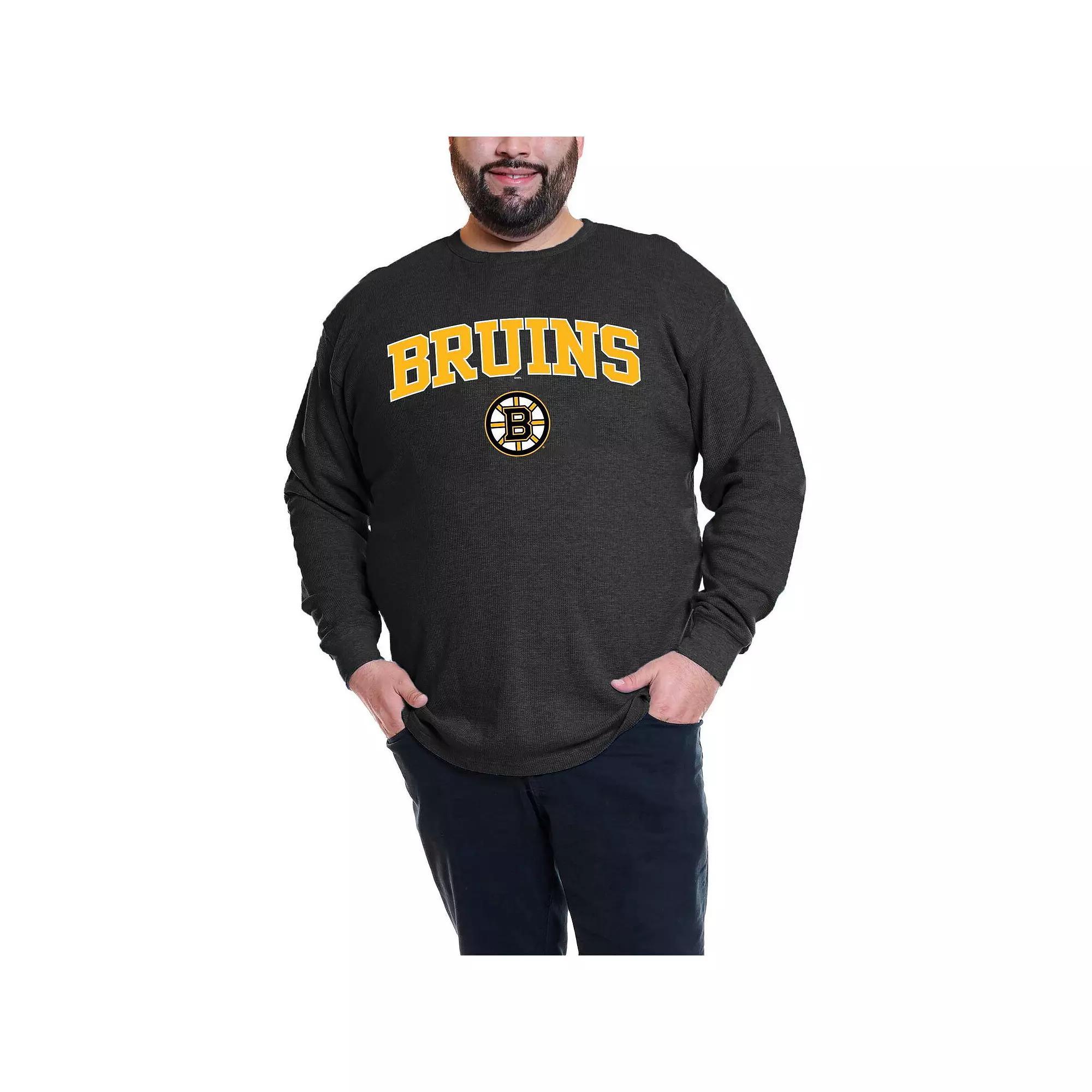 Men's Profile David Pastrnak Black Boston Bruins Big & Tall Name & Number Thermal Pullover Sweatshirt, Size: 2XB Product Image
