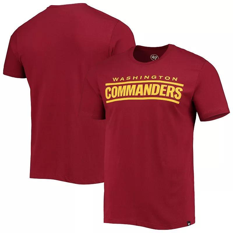 Men's '47 Burgundy Washington Commanders Wordmark Imprint Super Rival T-Shirt, Size: Small, Wft Med Re Product Image