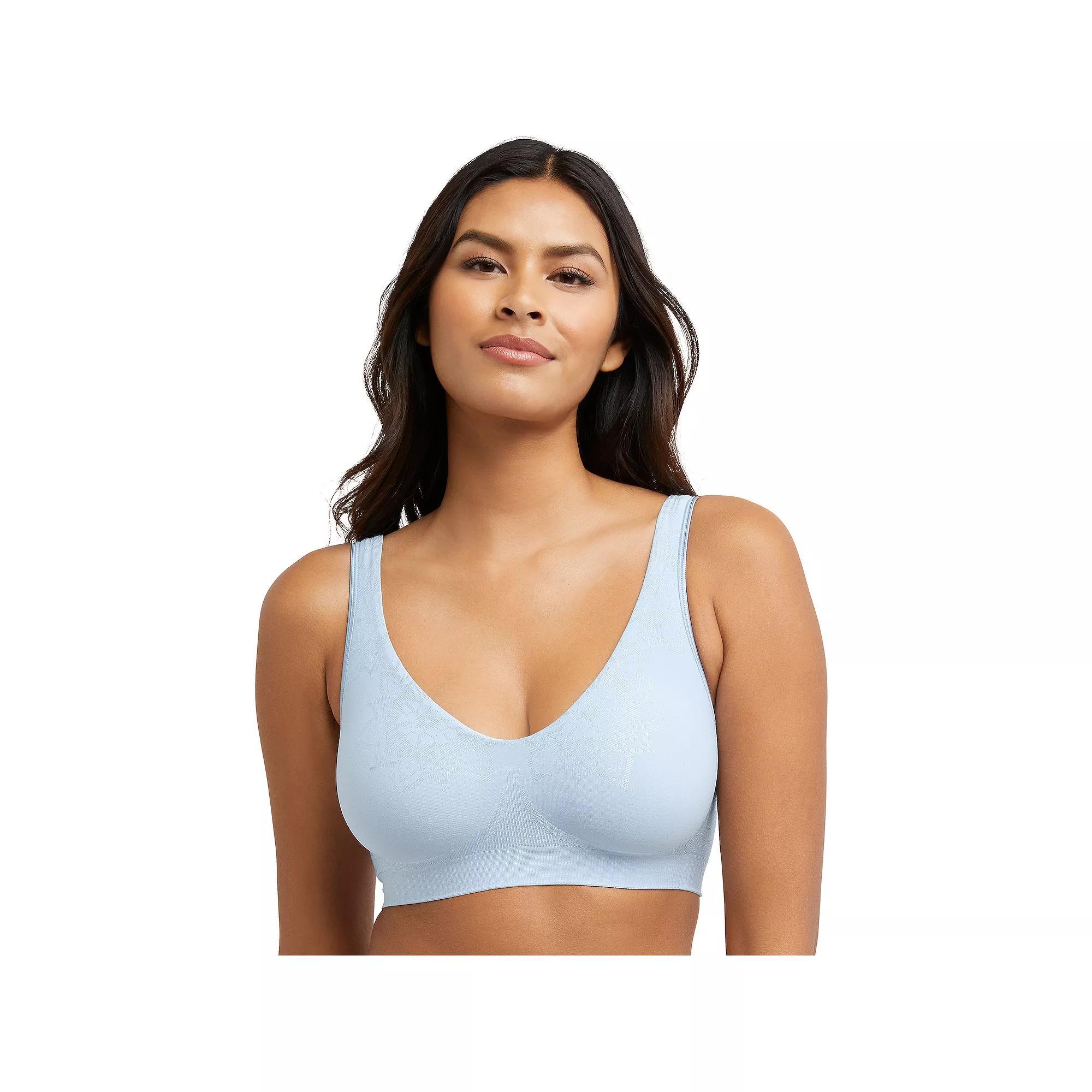 Bali Comfort Revolution ComfortFlex Fit Full-Coverage Wireless Bra DF3484, Women's, Size: Large, Crystal Grey Aztec Product Image