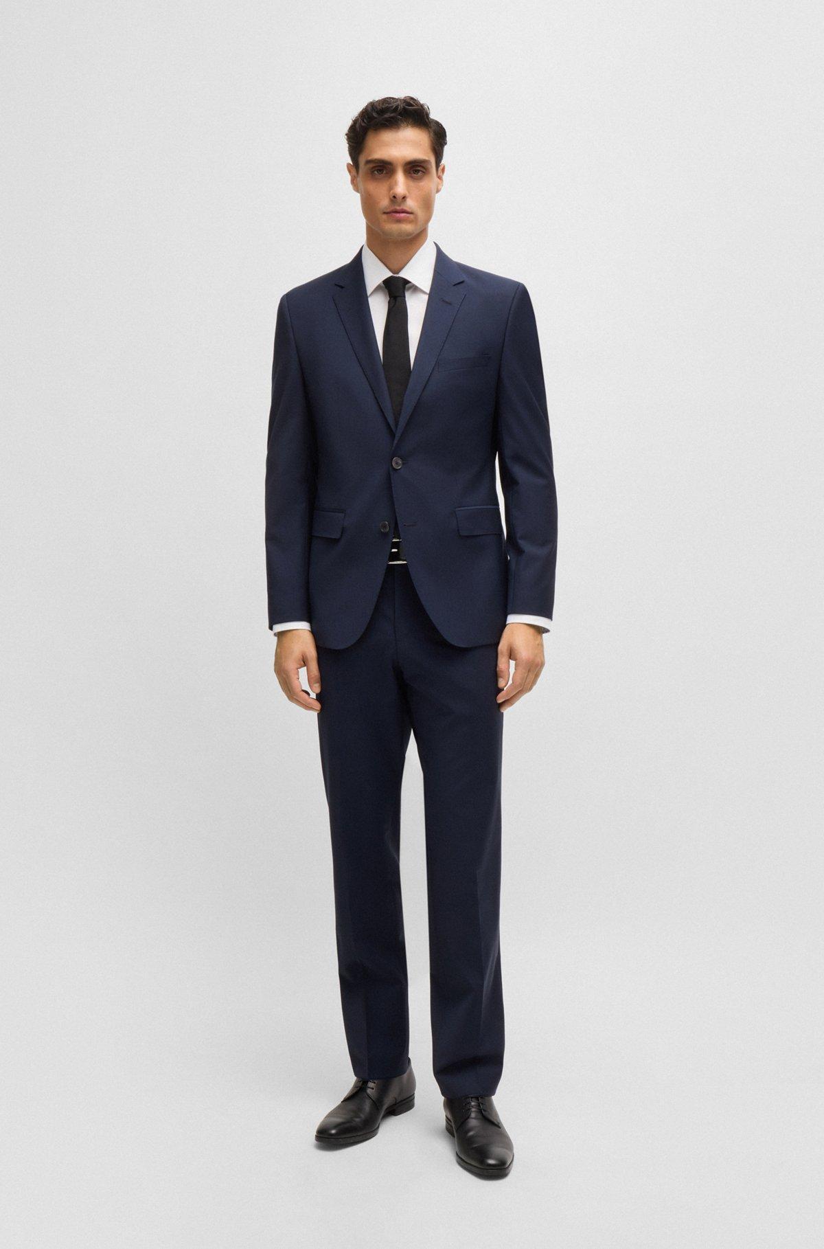 BOSS - Slim-fit shirt in easy-iron cotton poplin - White Product Image