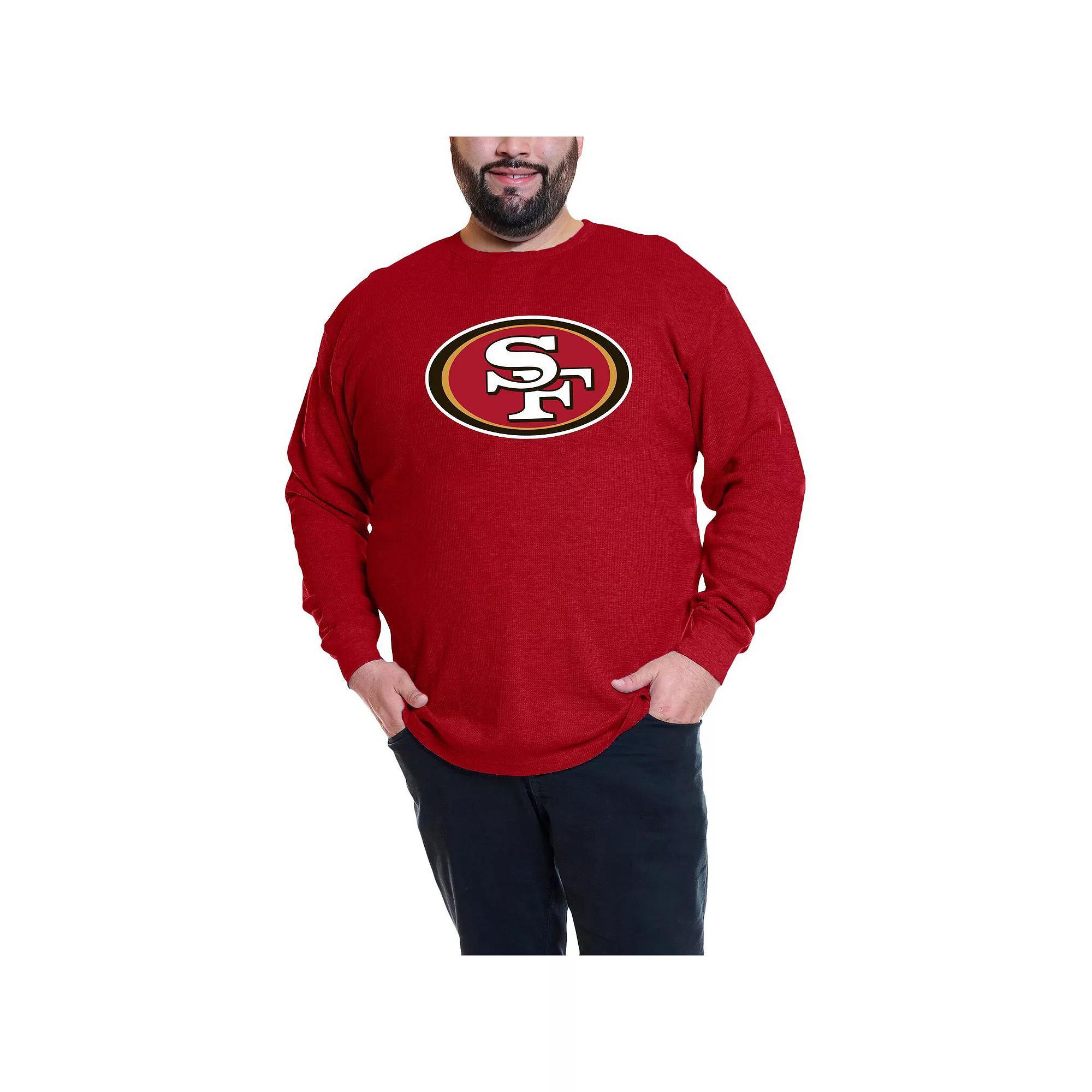 Men's Fanatics Christian McCaffrey Scarlet San Francisco 49ers Big & Tall Thermal Waffle Long Sleeve T-Shirt, Size: 3XB, Red Product Image