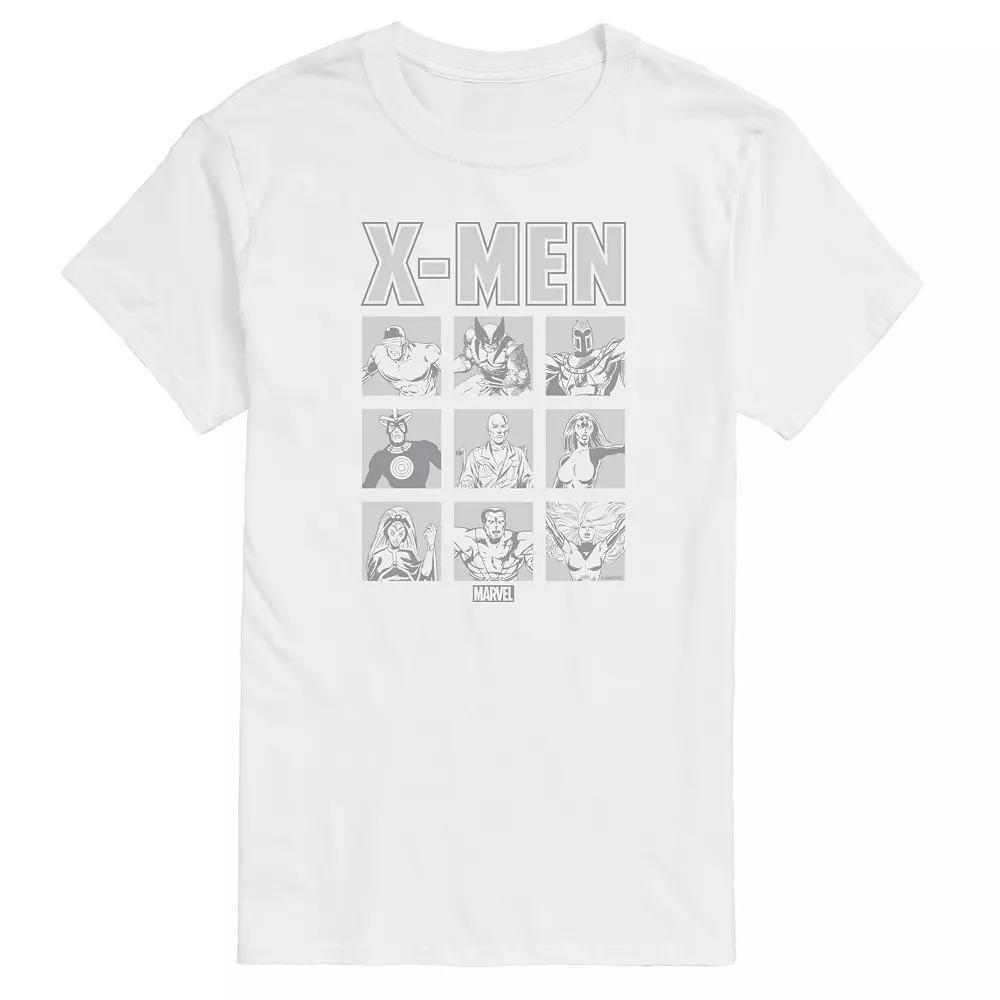 Big & Tall Marvel X-Men Monochrome Grid Graphic Tee, Mens Product Image
