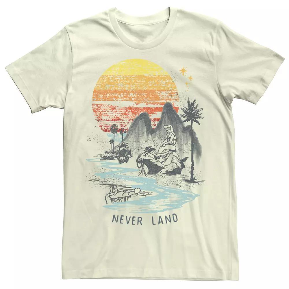 Disney's Peter Pan Mermaids In Never Land Men's Tee, Size: Medium, Natural Product Image
