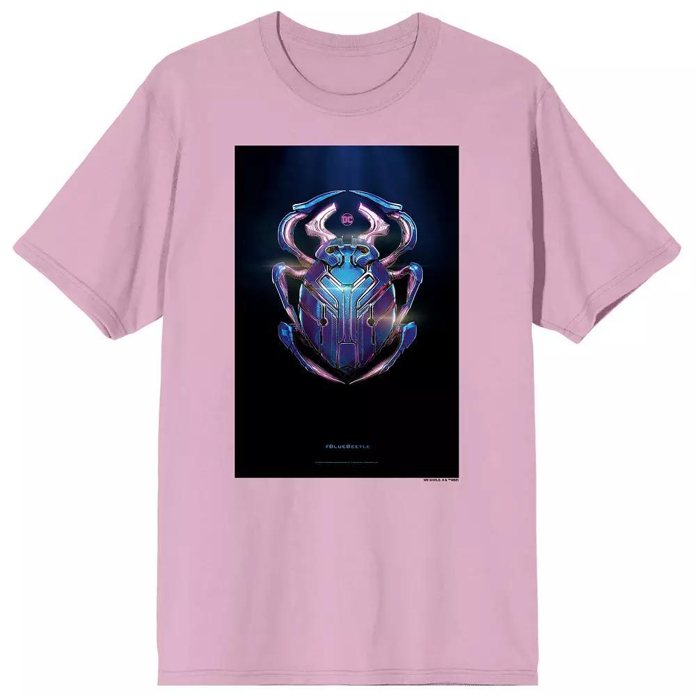 Men's Blue Beetle Poster Graphic Tee, Size: XL, Pink Product Image