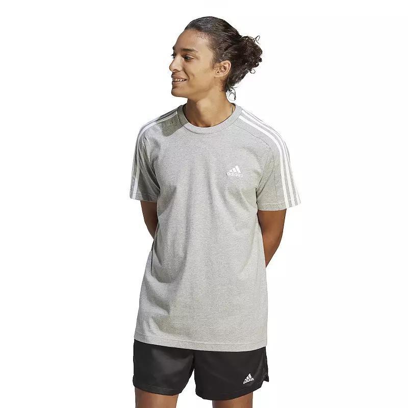 Men's adidas Sportswear Essentials 3-Stripes Tee, Size: XXL, Better Red Product Image