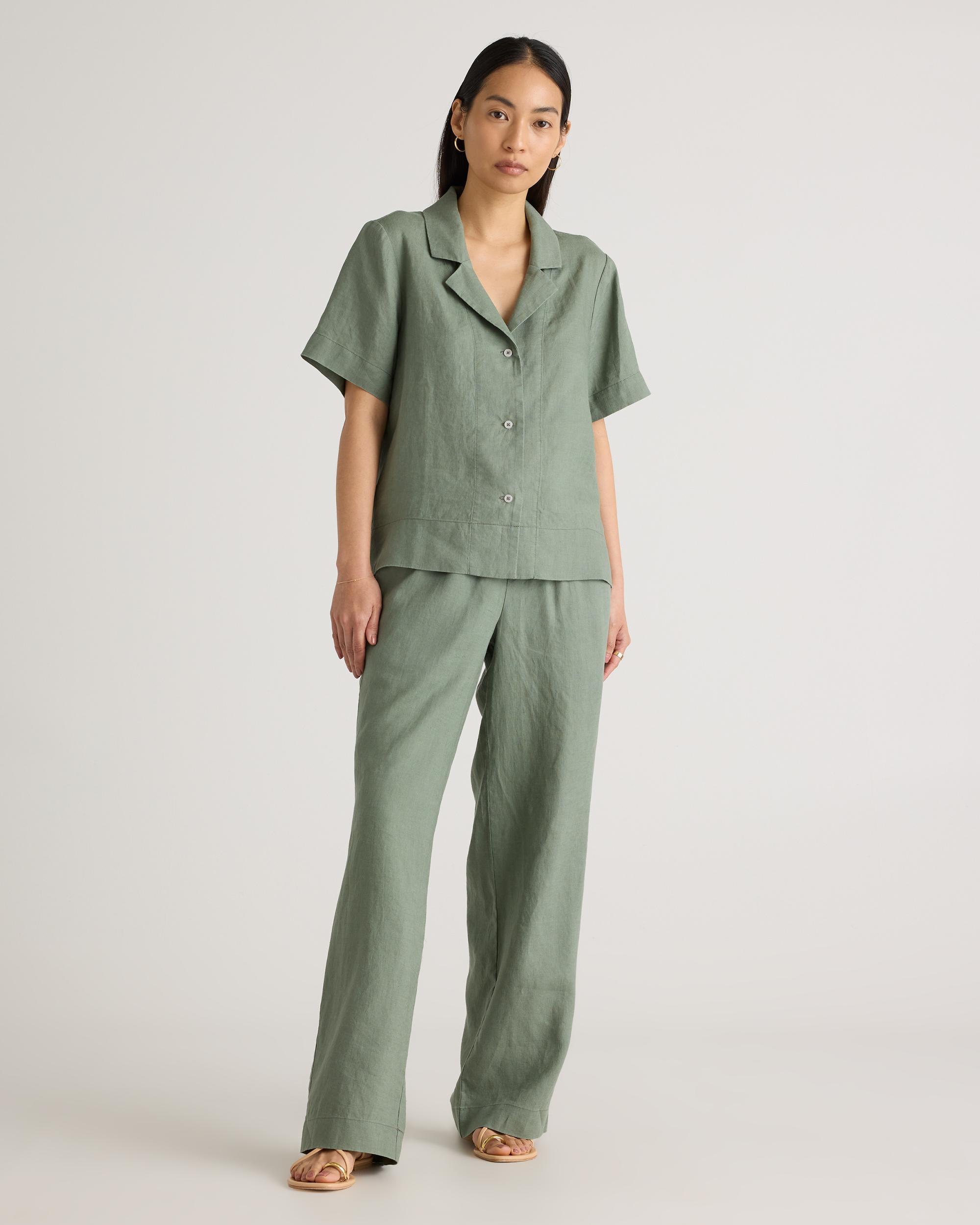 Quince | Women's 100% European Linen Short Sleeve Shirt Product Image
