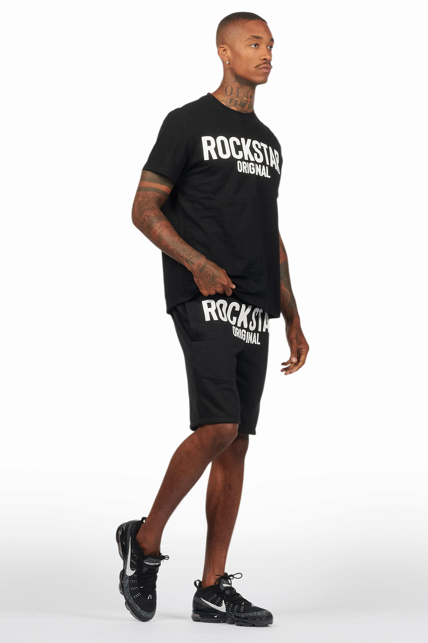 Sana Black/White T-Shirt Short Set Male Product Image