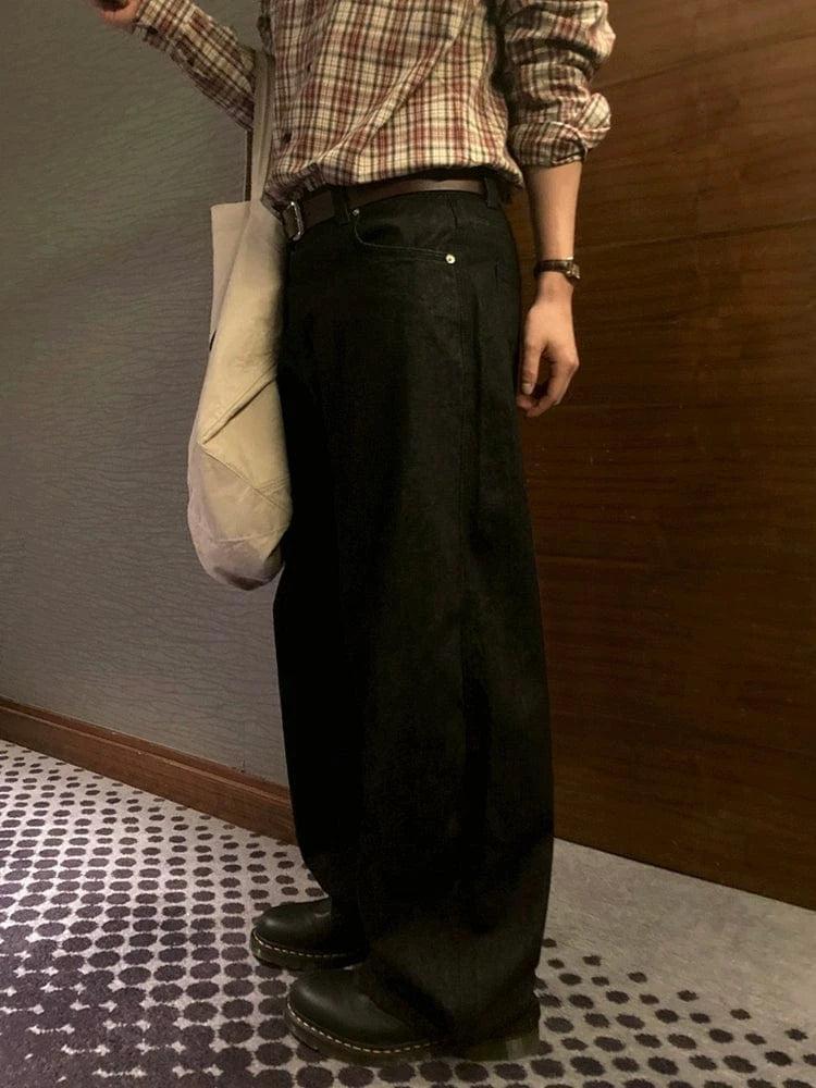 RT No. 19523 BLACK STRAIGHT CASUAL JEANS Product Image