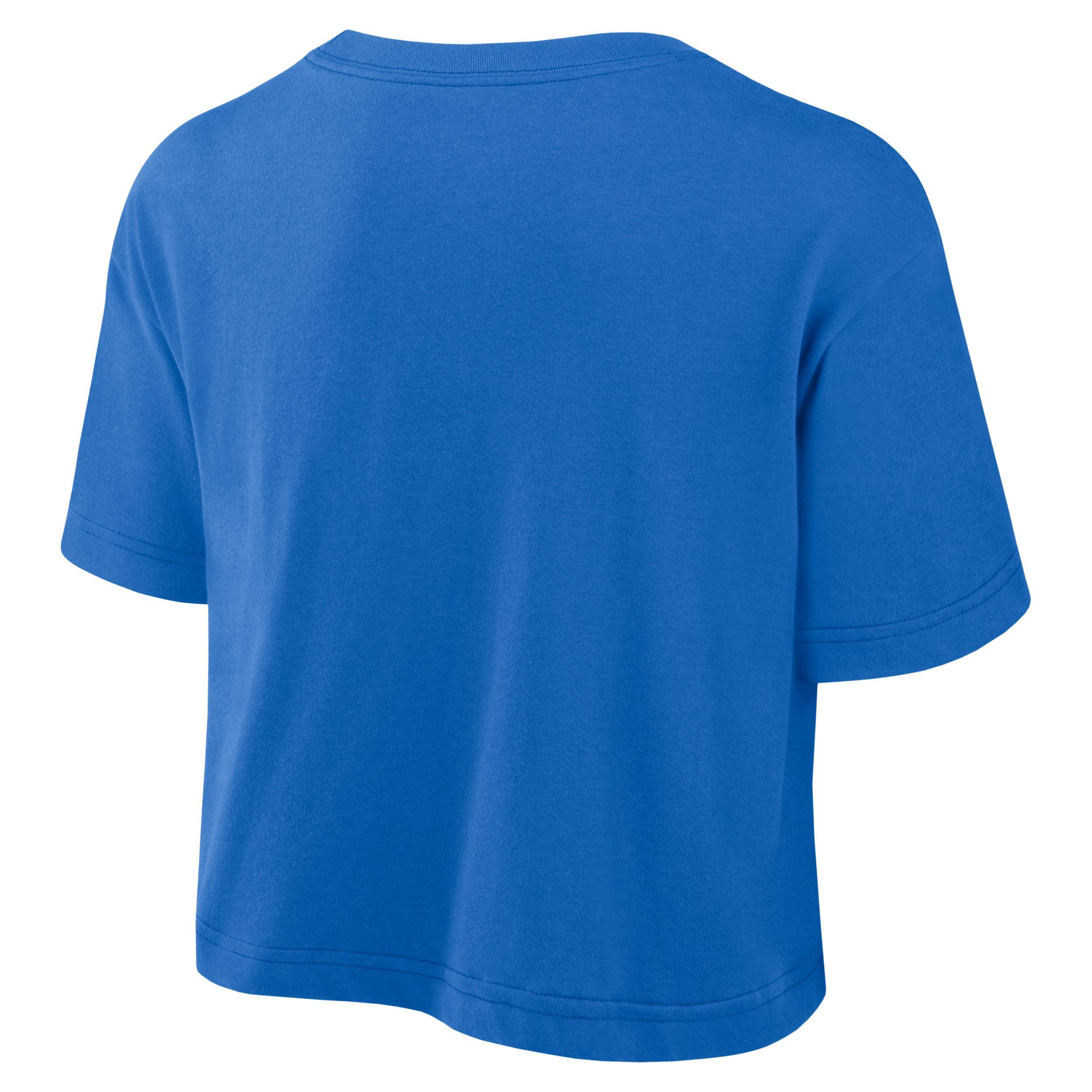 Women's UCLA Athletic Prep Arch Jordan Brand Dri-FIT College Cropped T-Shirt Product Image