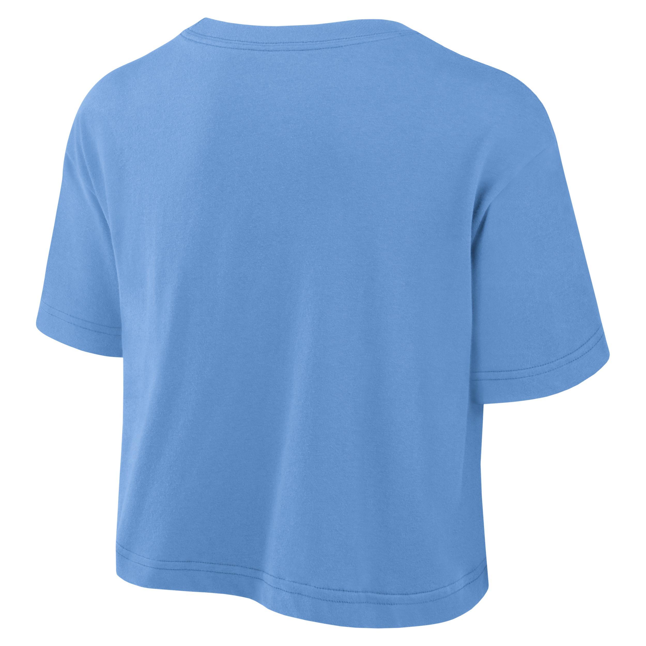 Women's Nike Orange/Navy Houston Astros Script Cropped Performance T-Shirt, Size: Small Product Image