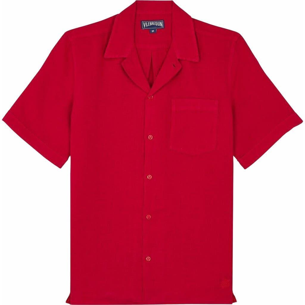 Mens Garment-Dyed Linen Camp Shirt Product Image