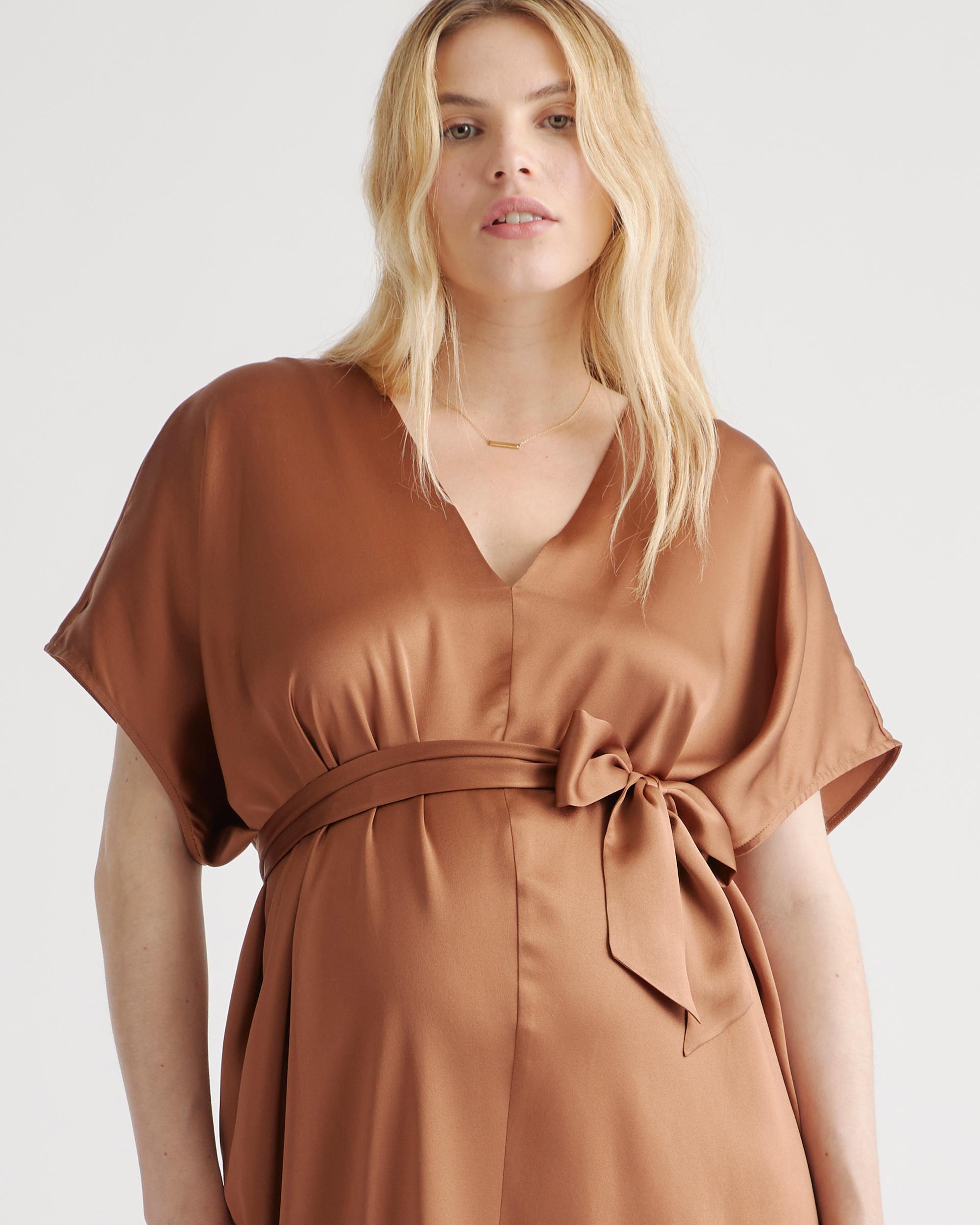 Quince | Women's Maternity Dress Silk Product Image