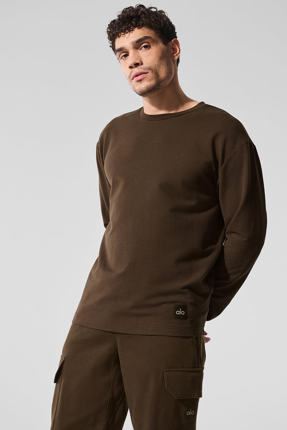 Double Take Long Sleeve Crew - Espresso Product Image
