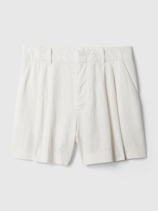 365 High Rise Linen-Blend Shorts Product Image