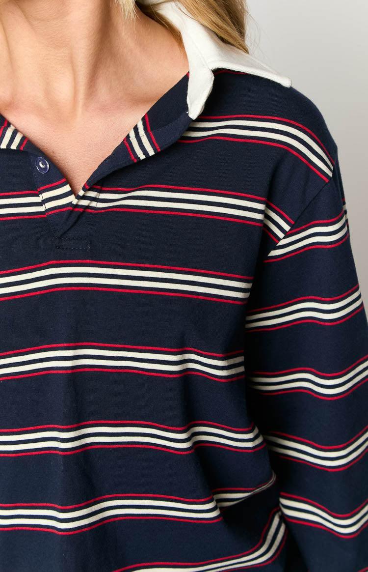 Carey Navy Striped Jersey Product Image
