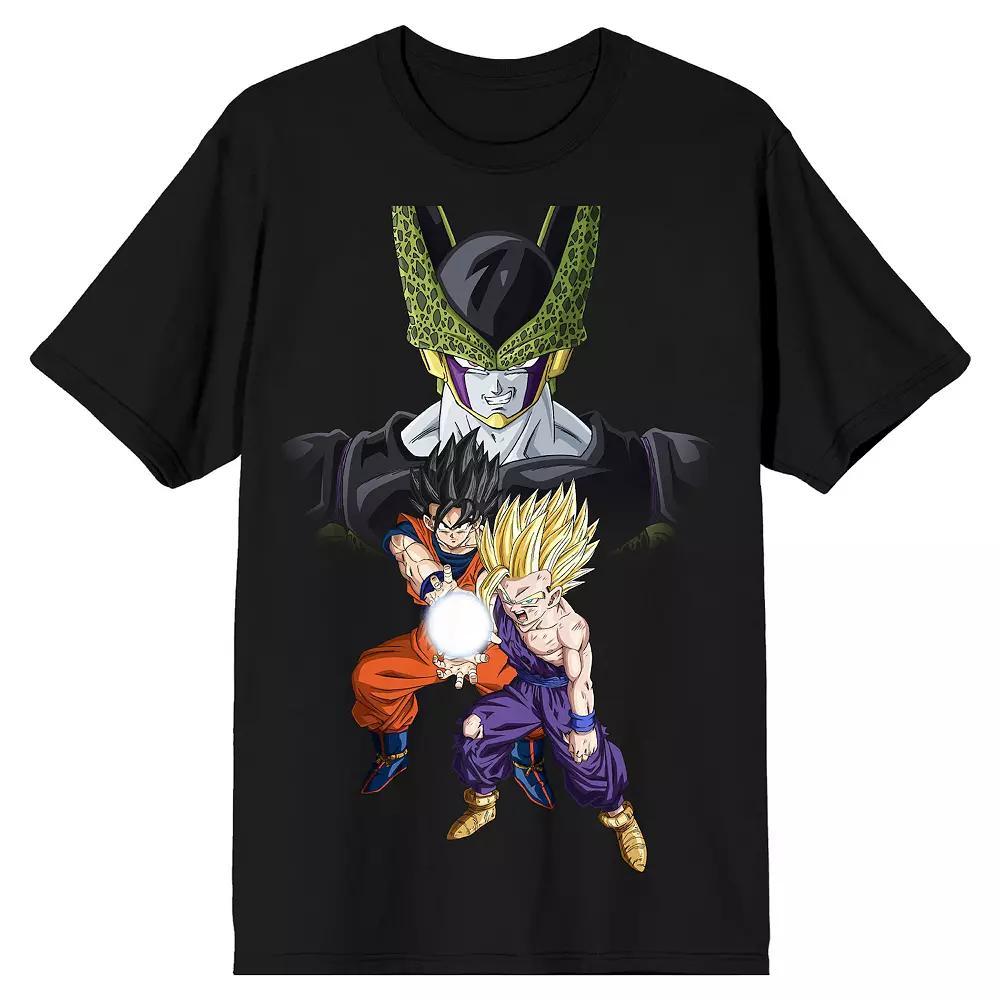 Men's Dragon Ball Z Cell Goku and Gohan Tee, Size: XL, Black Product Image