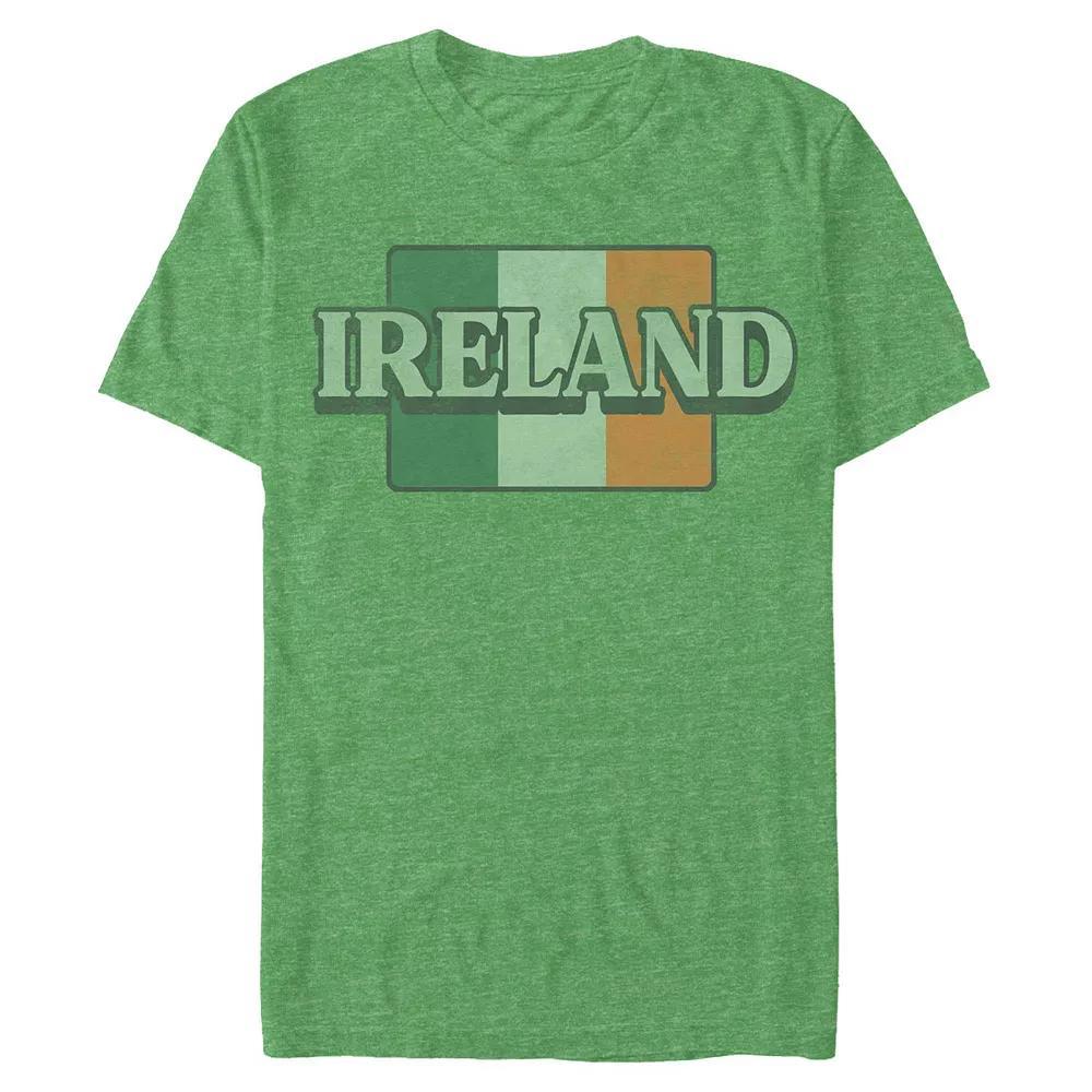 Big & Tall Ireland Flag With Name Graphic Tee, Men's, Size: XL Tall, Kelly Grey Product Image