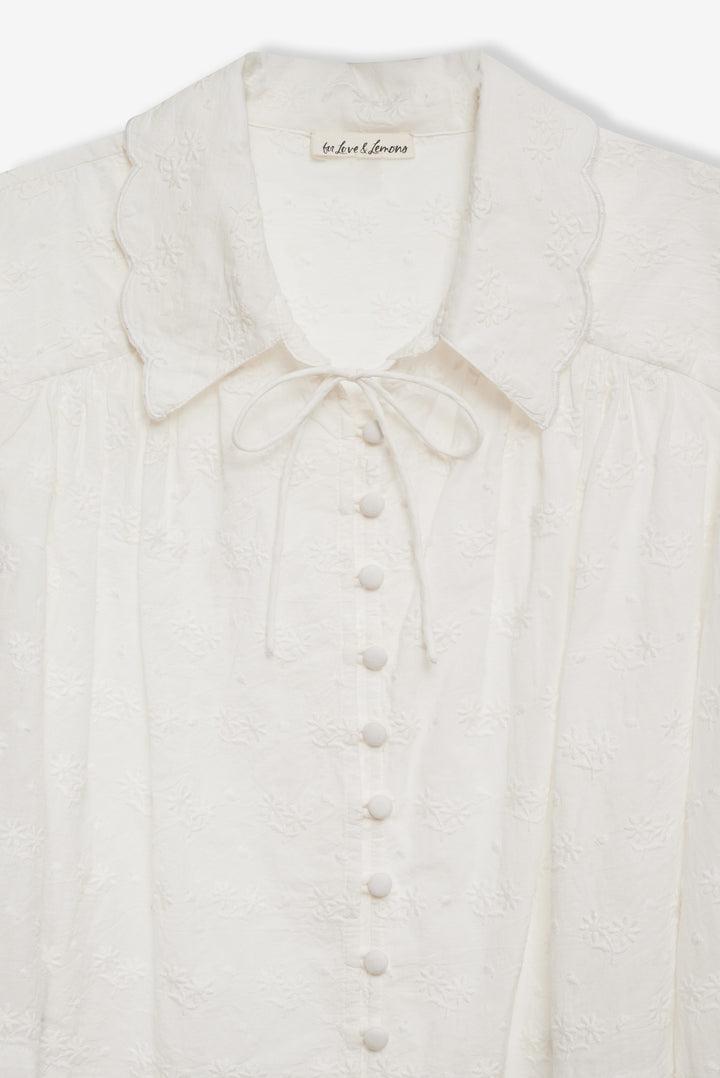Edie Eyelet Top — White Product Image