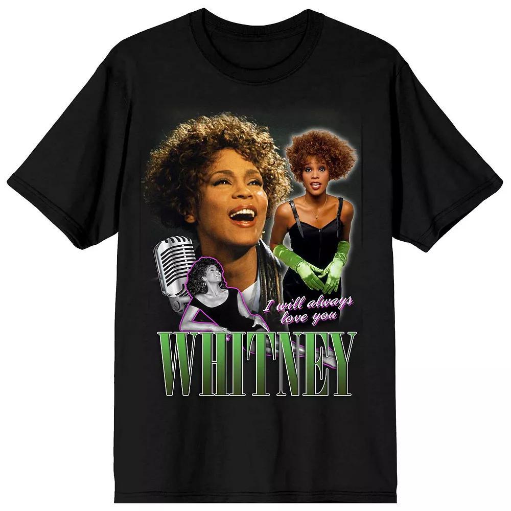 Men's Whitney Houston I Will Always Love You Tee, Size: XXL, Black Product Image