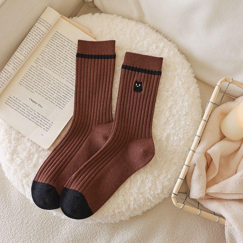 Patterned Crew Socks Product Image