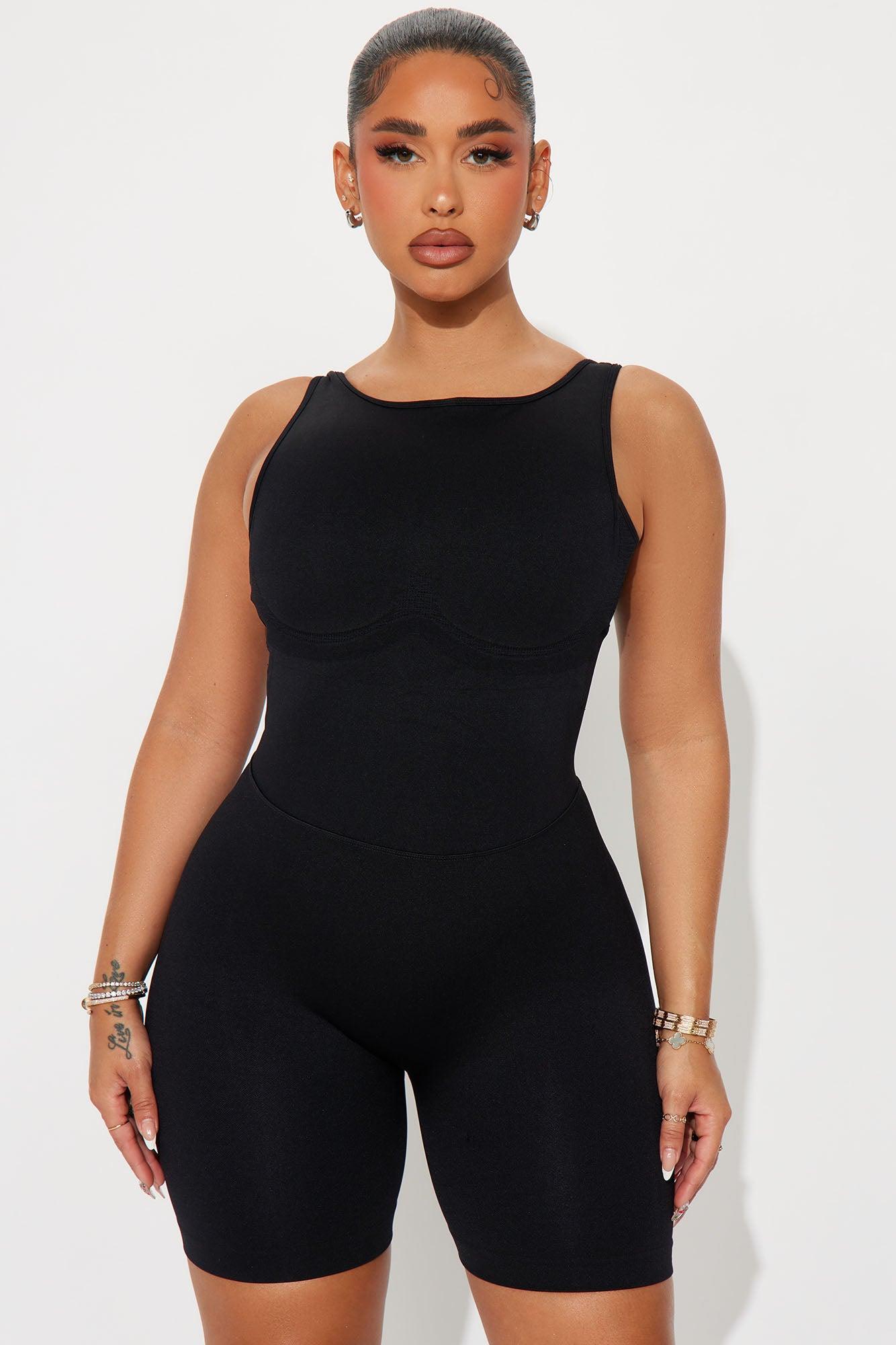 Stay Grounded Active Romper - Black Product Image