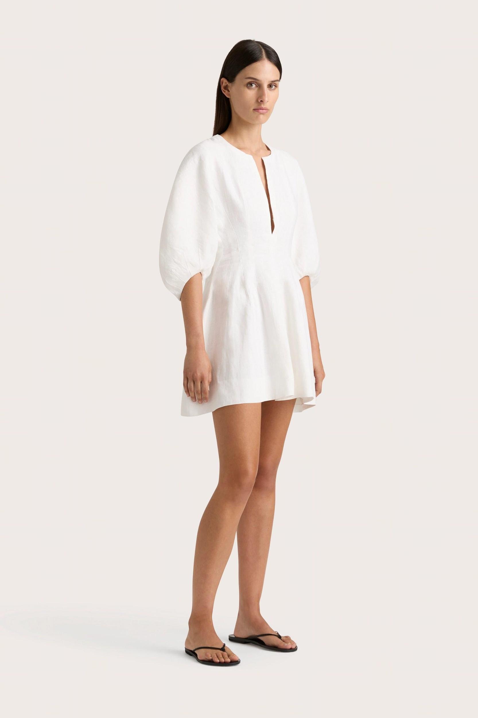 Soleil Mini Dress White - Final Sale Product Image