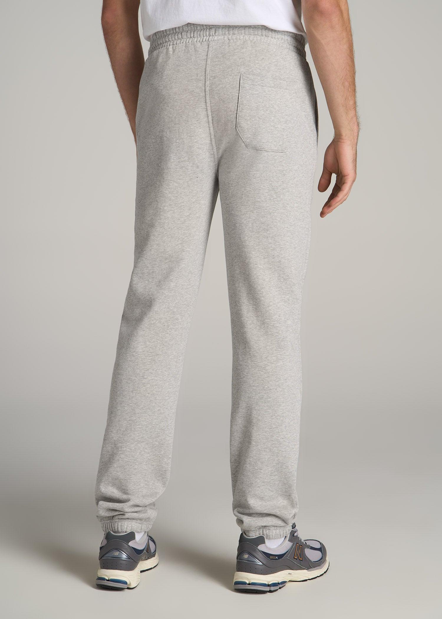 Wearever Fleece Elastic-Bottom Sweatpants for Tall Men in Grey Mix Product Image