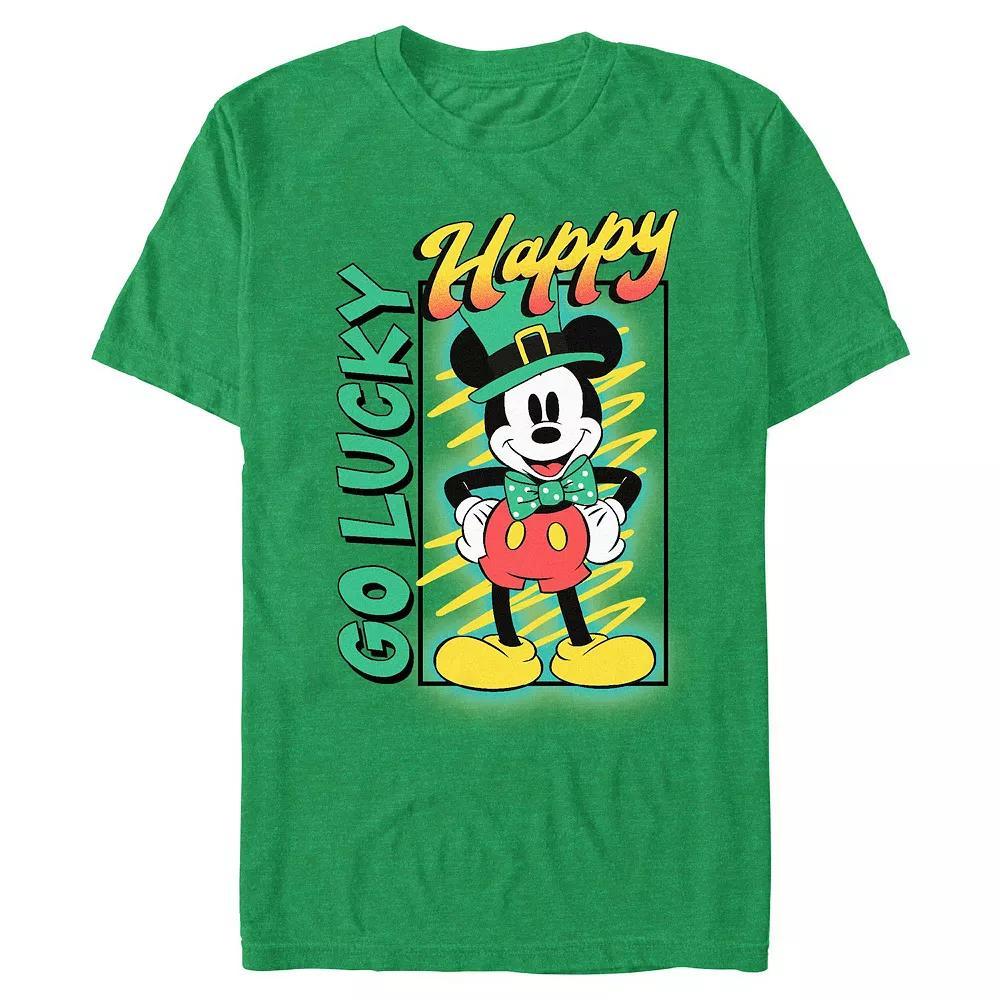 Disney's Mickey Mouse Happy Go Lucky Big & Tall Graphic Tee, Men's, Size: 5XL, Kelly Grey Product Image