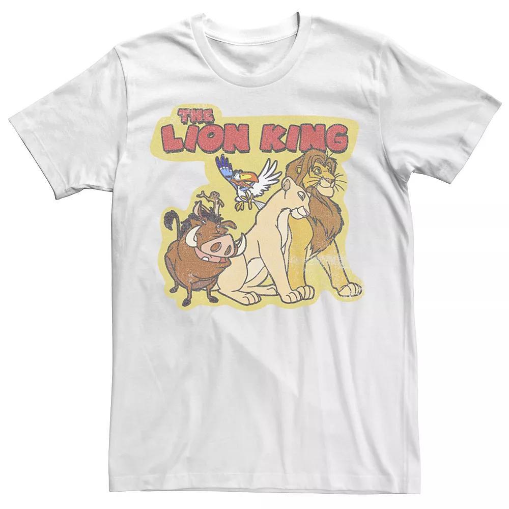 Disney's The Lion King Men's Retro Happy Friends Portrait Tee, Size: 3XL, White Product Image