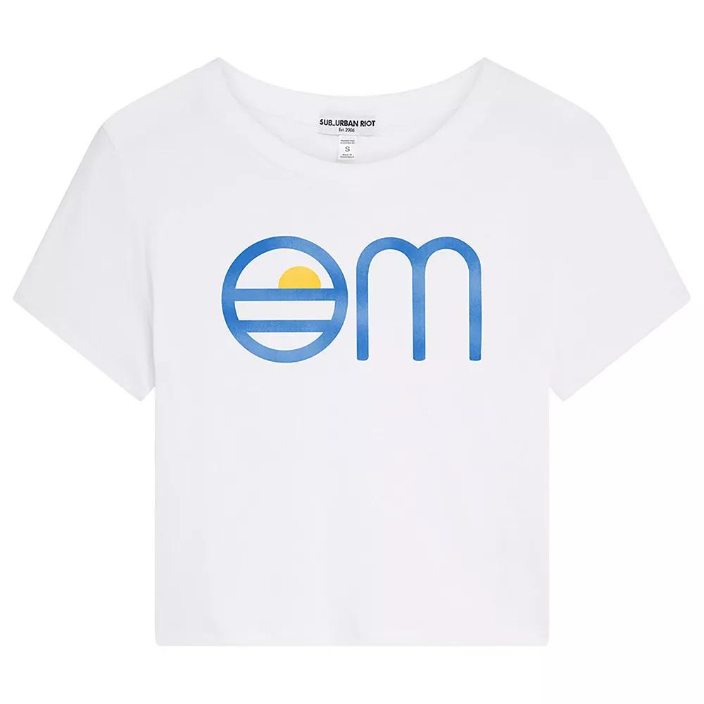 Womens Suburban Riot Om Crop Graphic Tee, Girls Product Image
