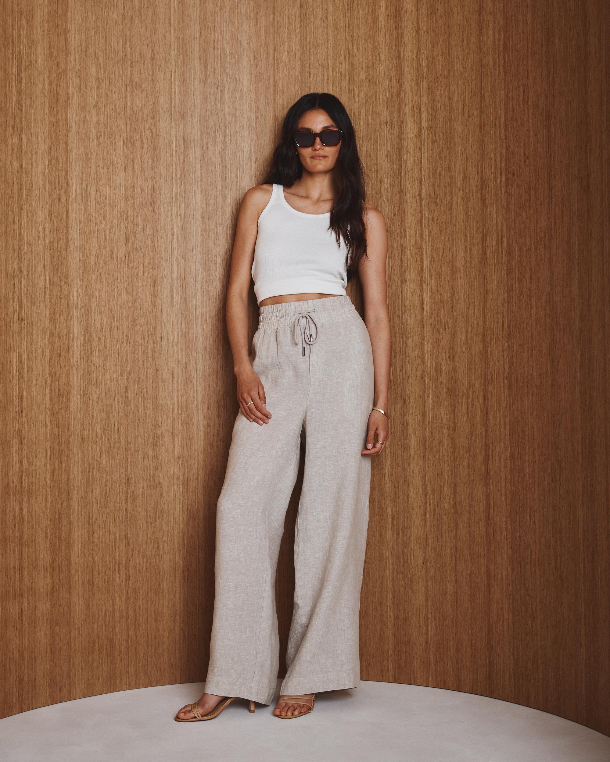 Quince | Women's 100% European Linen Wide Leg Pants Size XS Product Image