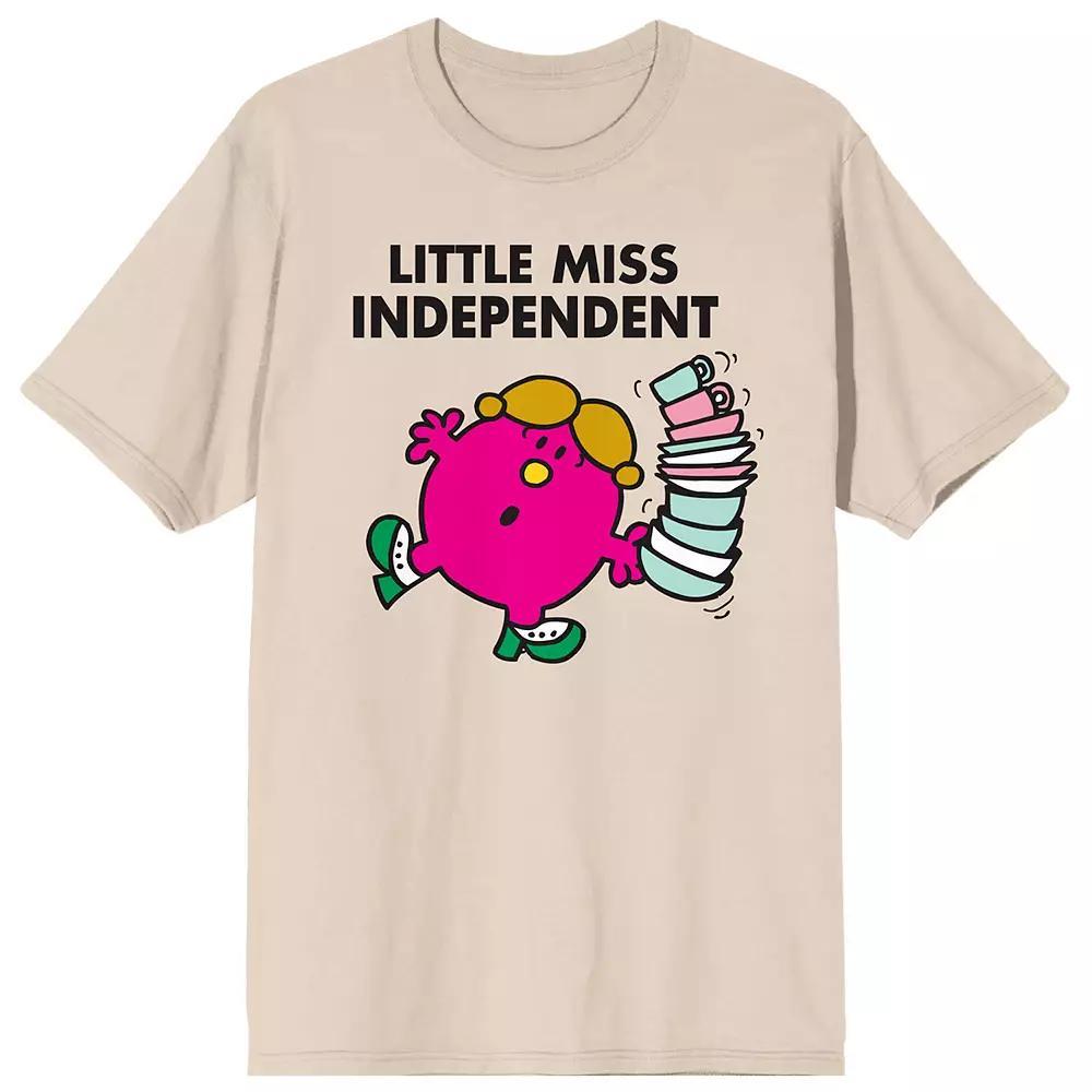 Juniors' Mr. Men And Little Miss Independent Graphic Tee, Girl's, Size: XL, Off White Product Image