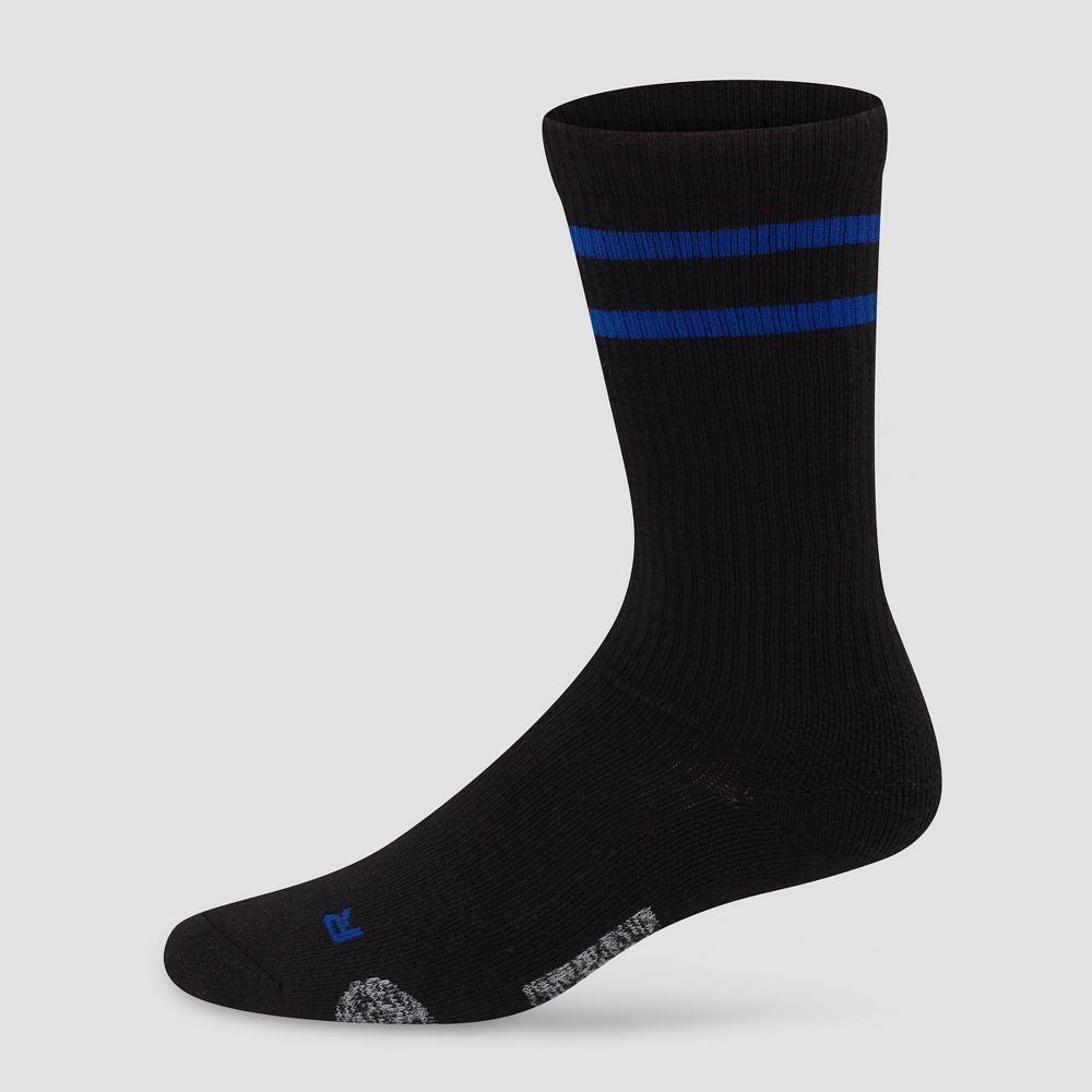 Hanes Premium Men's Compression Crew Socks 3pk Blue 6-12: Arch Support, Moisture Wicking, Breathable Product Image
