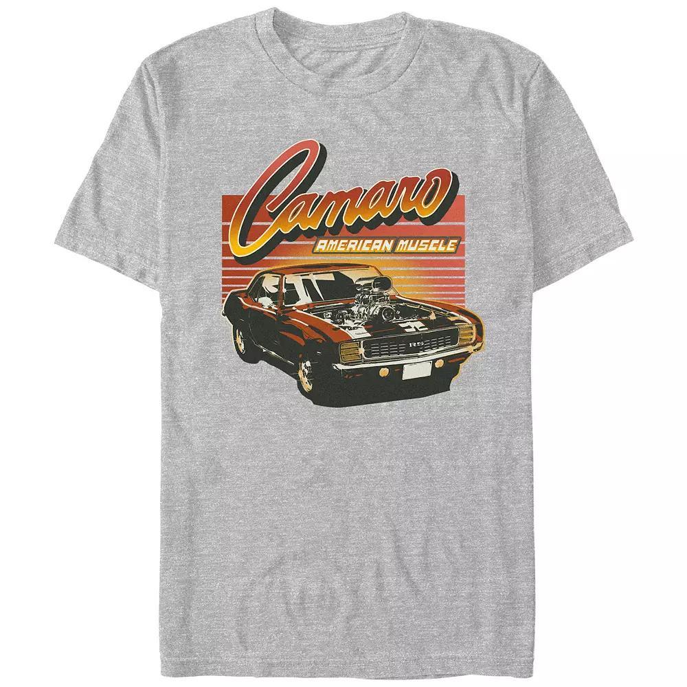 Men's Camaro Power Engine Graphic Tee, Size: XS, Athletic Grey Product Image