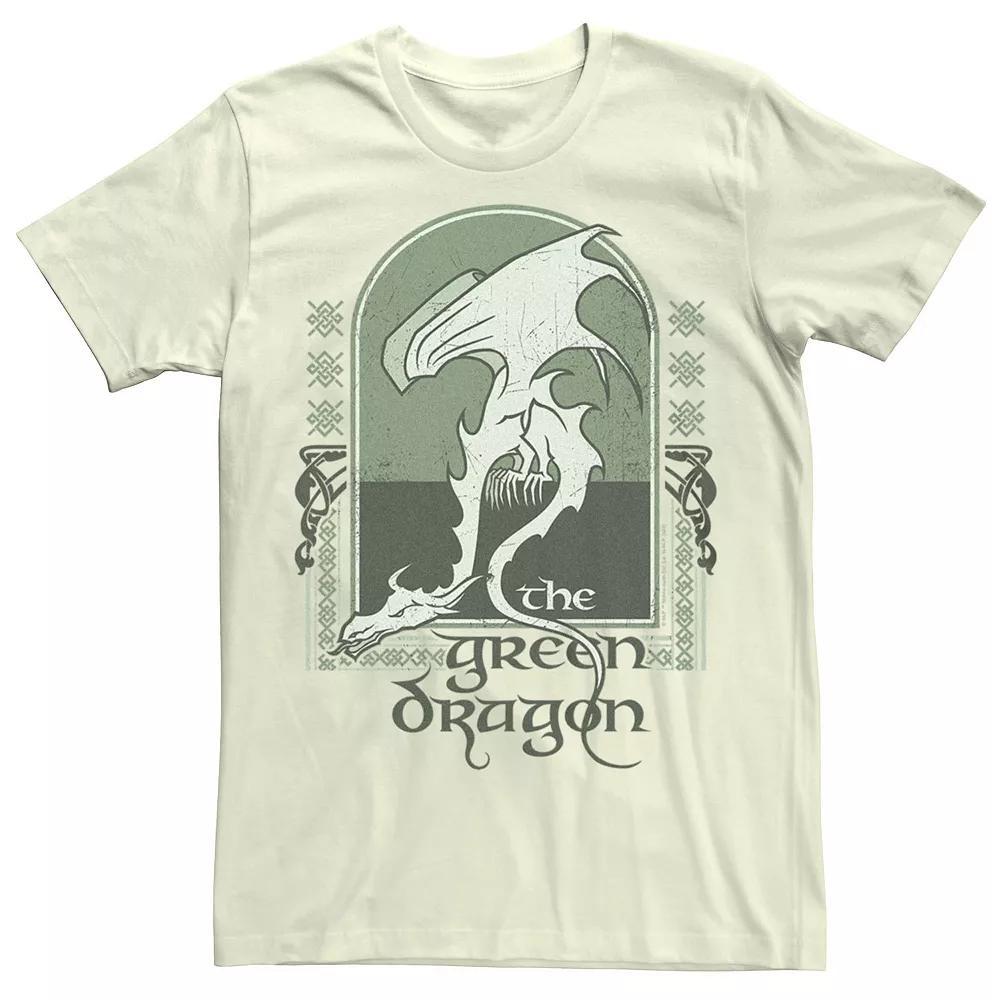 Men's Lord of the Rings Green Dragon Tavern Logo Graphic Tee, Size: Medium, Natural Product Image