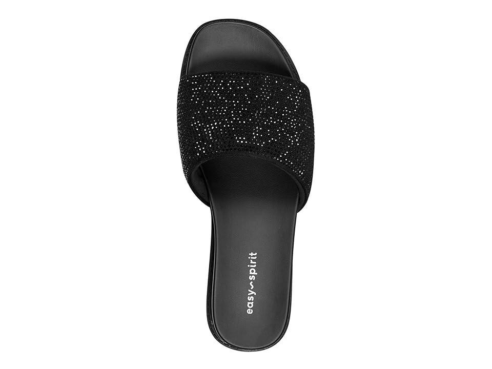 Easy Spirit Torin Jeweled Women's One Band Slide Sandals, Size: 8, Black Product Image