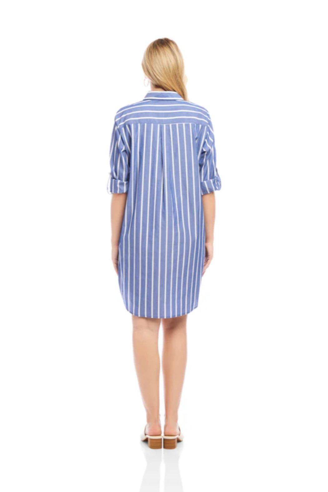 Roll Tab Stripe Shirtdress Product Image