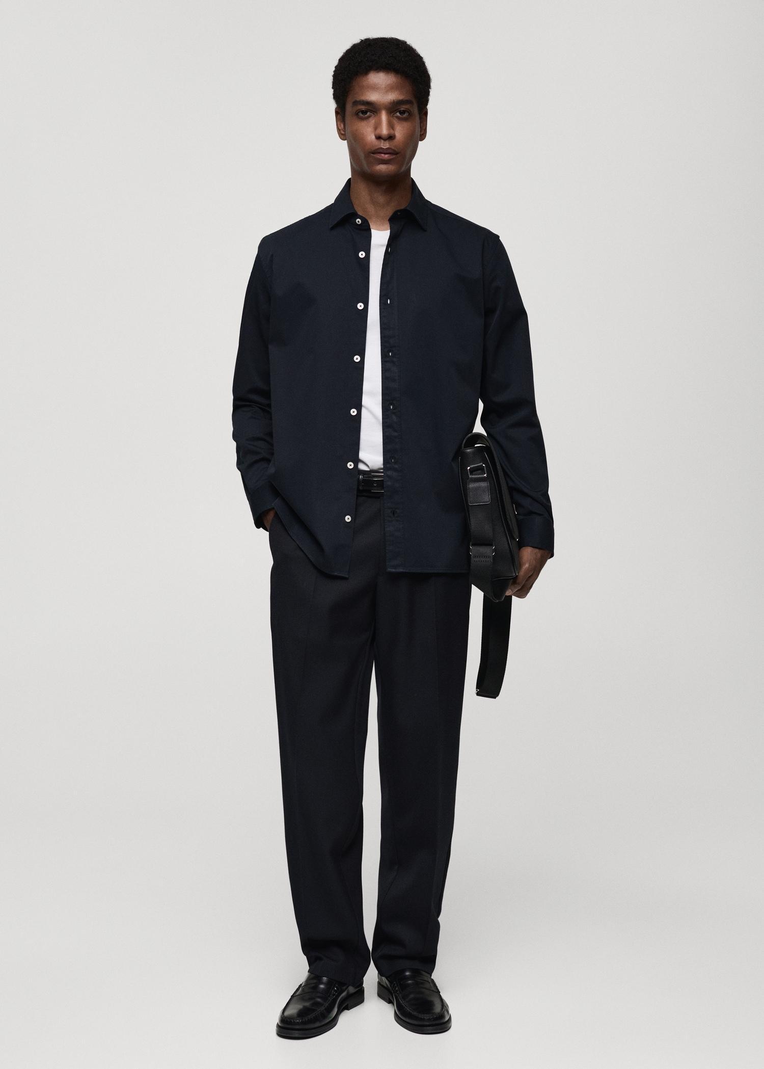 100% cotton regular fit shirt - Men | MANGO USA Product Image