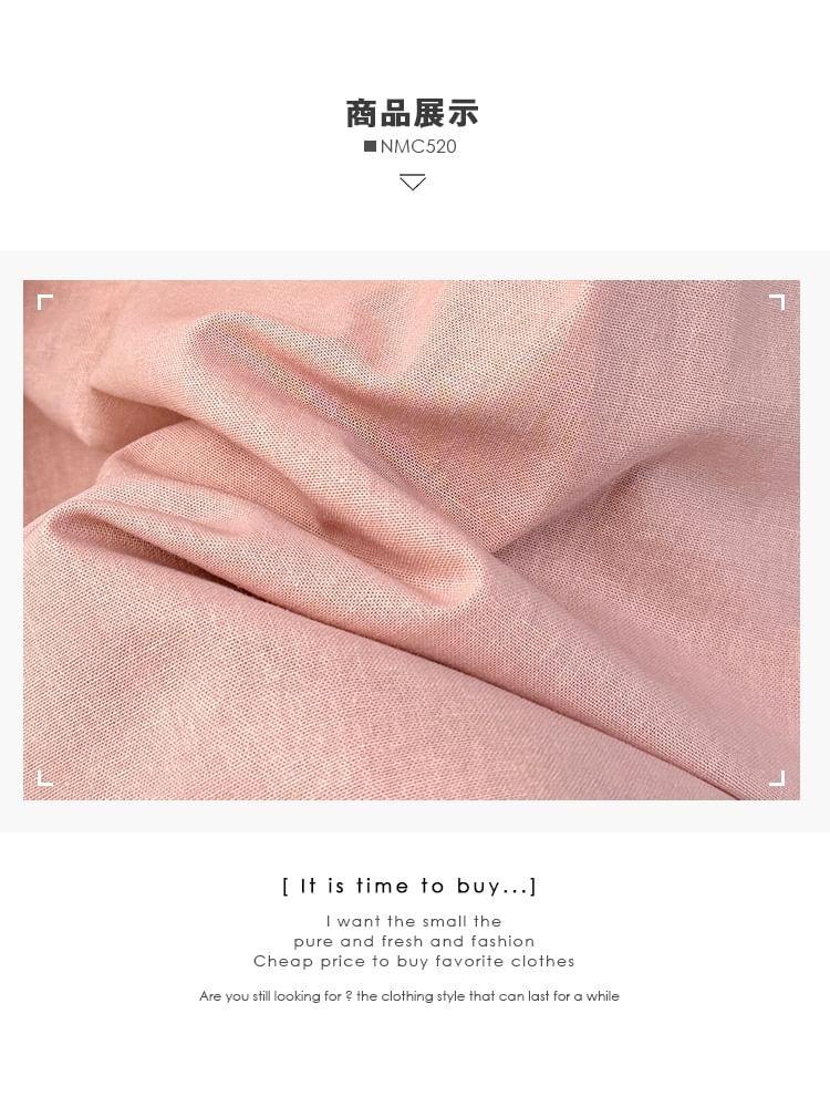 Cap-Sleeve Pleated Loose Blouse Product Image