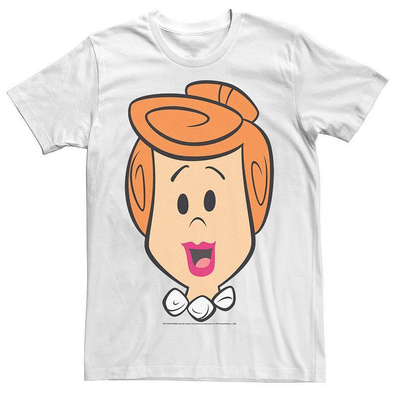 Men's The Flintstones Wilma Big Face Tee, Size: Small, White Product Image