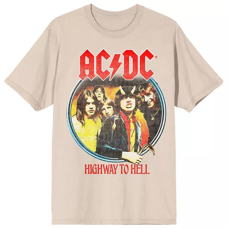 Juniors' AC/DC Highway to Hell Graphic Tee, Girl's, Size: Medium, Beige Khaki Product Image