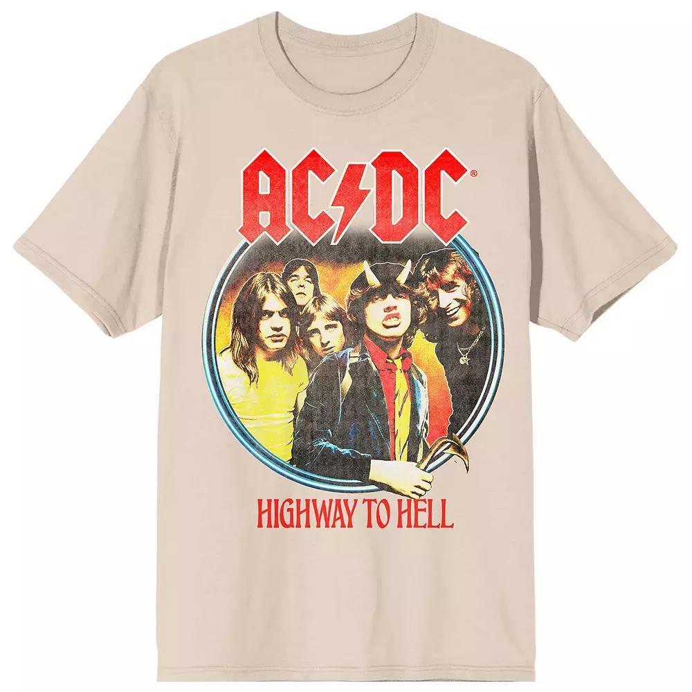 Juniors' AC/DC Highway to Hell Graphic Tee, Girl's, Size: Medium, Beige Khaki Product Image