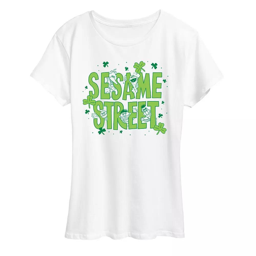 Womens Sesame Street St. Patricks Day Graphic Tee Product Image