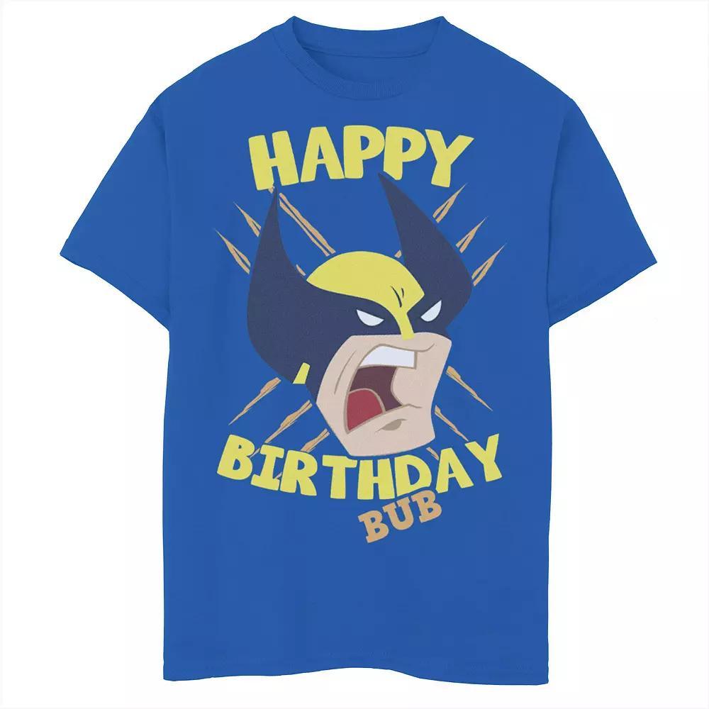 Boys 8-20 X-Men Wolverine Happy Birthday Bub Tee, Boy's, Size: Small, Royal Product Image