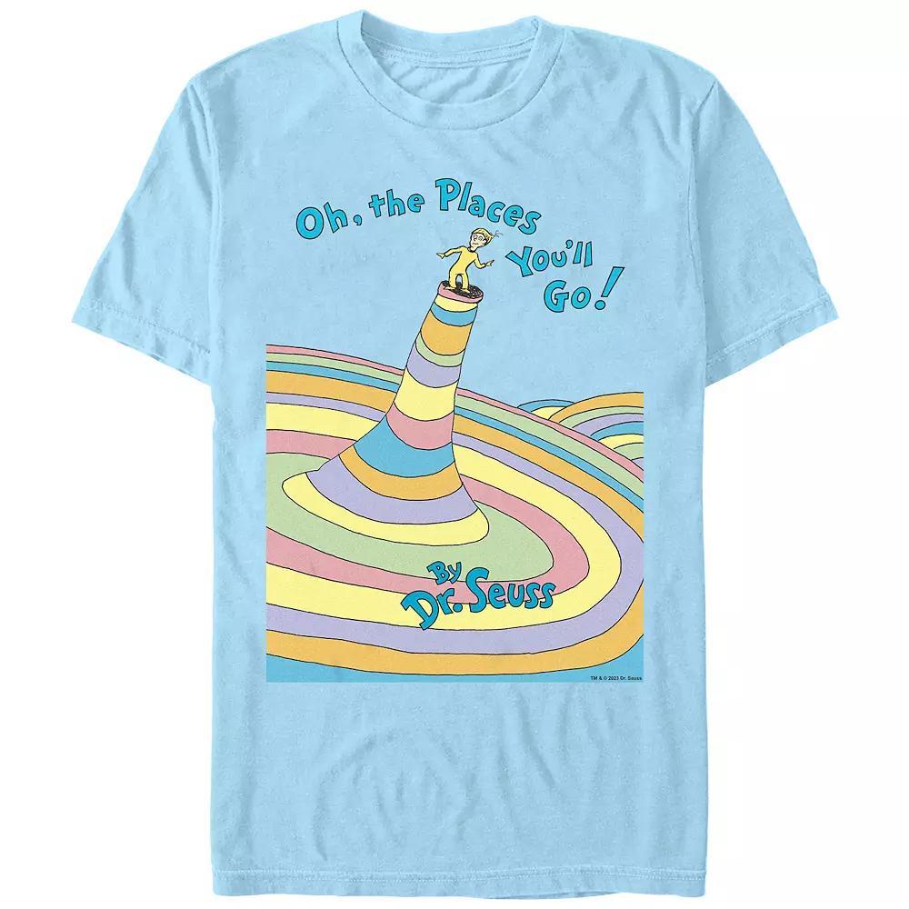 Men's Dr. Seuss Oh The Places You'll Go Graphic Tee, Size: Medium, Light Blue Product Image