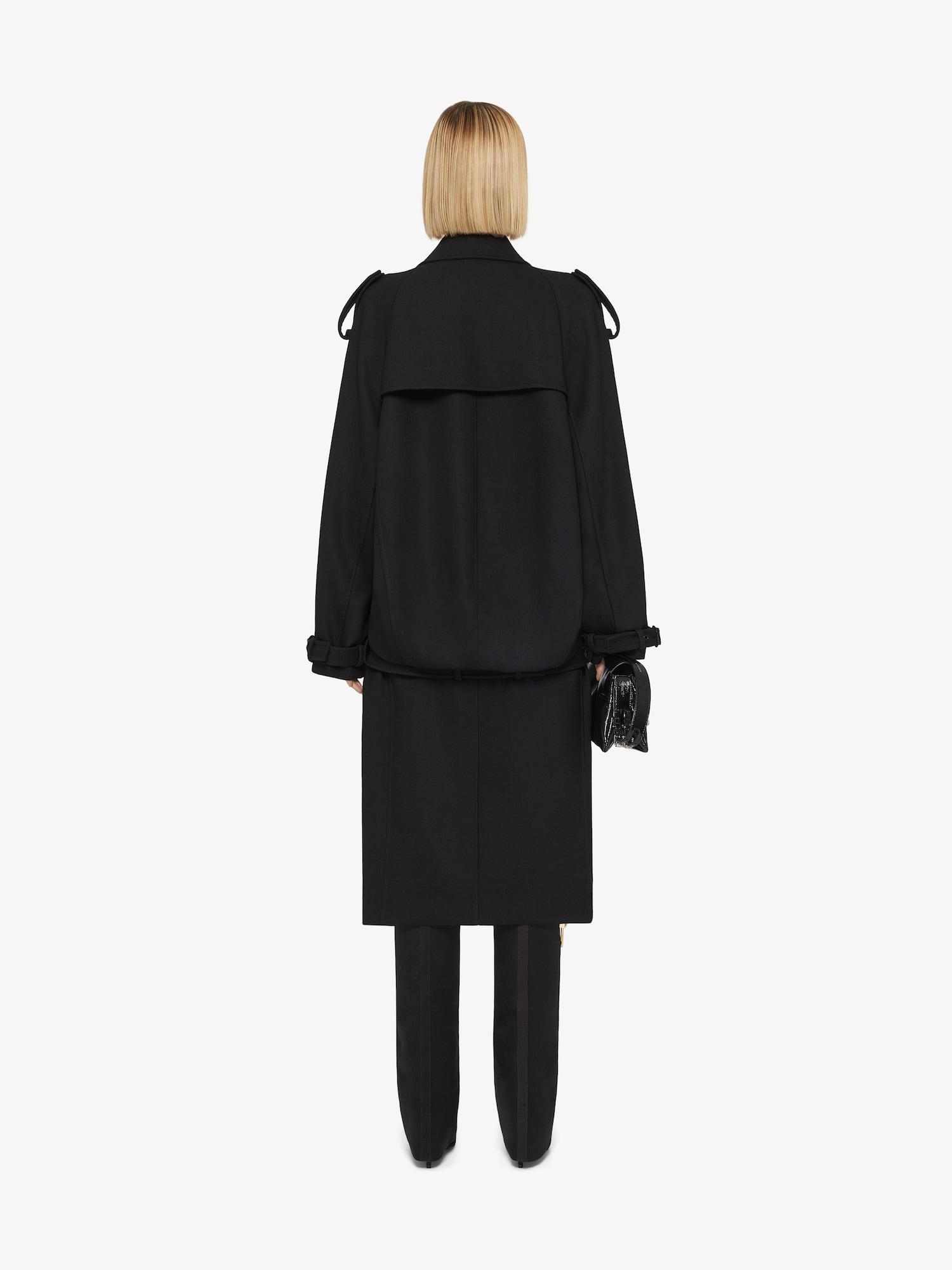 Oversized trench-coat in wool Product Image