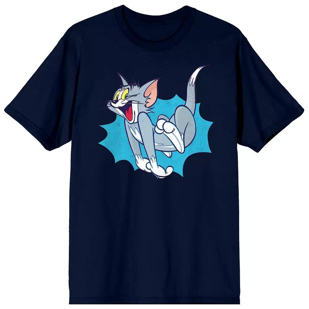 Men's Tom & Jerry Classic Cartoon Tee, Size: XL, Blue Product Image