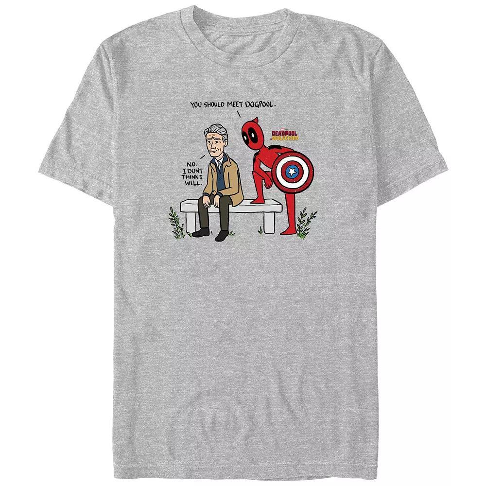 Big & Tall Marvel Deadpool & Wolverine You Should Meet Dogpool Graphic Tee, Men's, Size: 3XL Tall, Athletic Grey Product Image