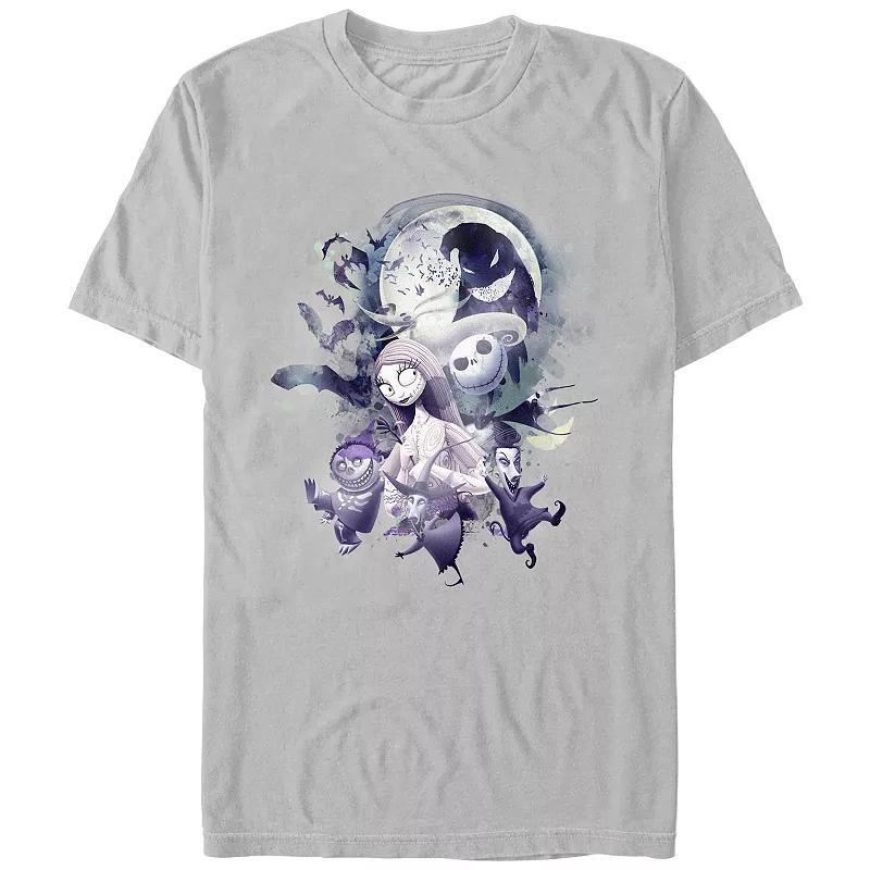 Disney's The Nightmare Before Christmas Glowy Full Moon Men's Graphic Tee, Size: Medium, Silver Product Image